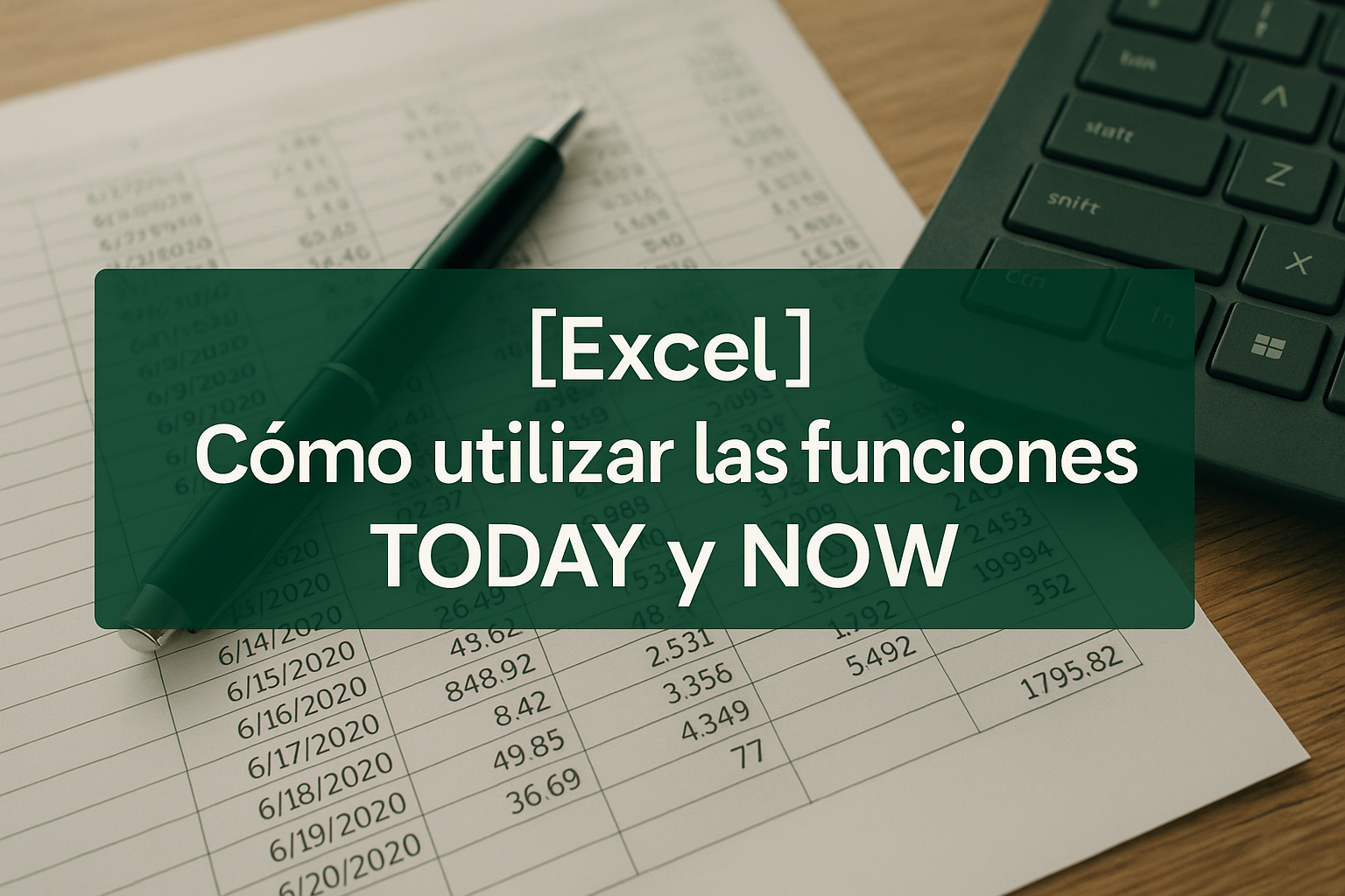 【Excel】 Cómo utilizar las funciones TODAY y NOW