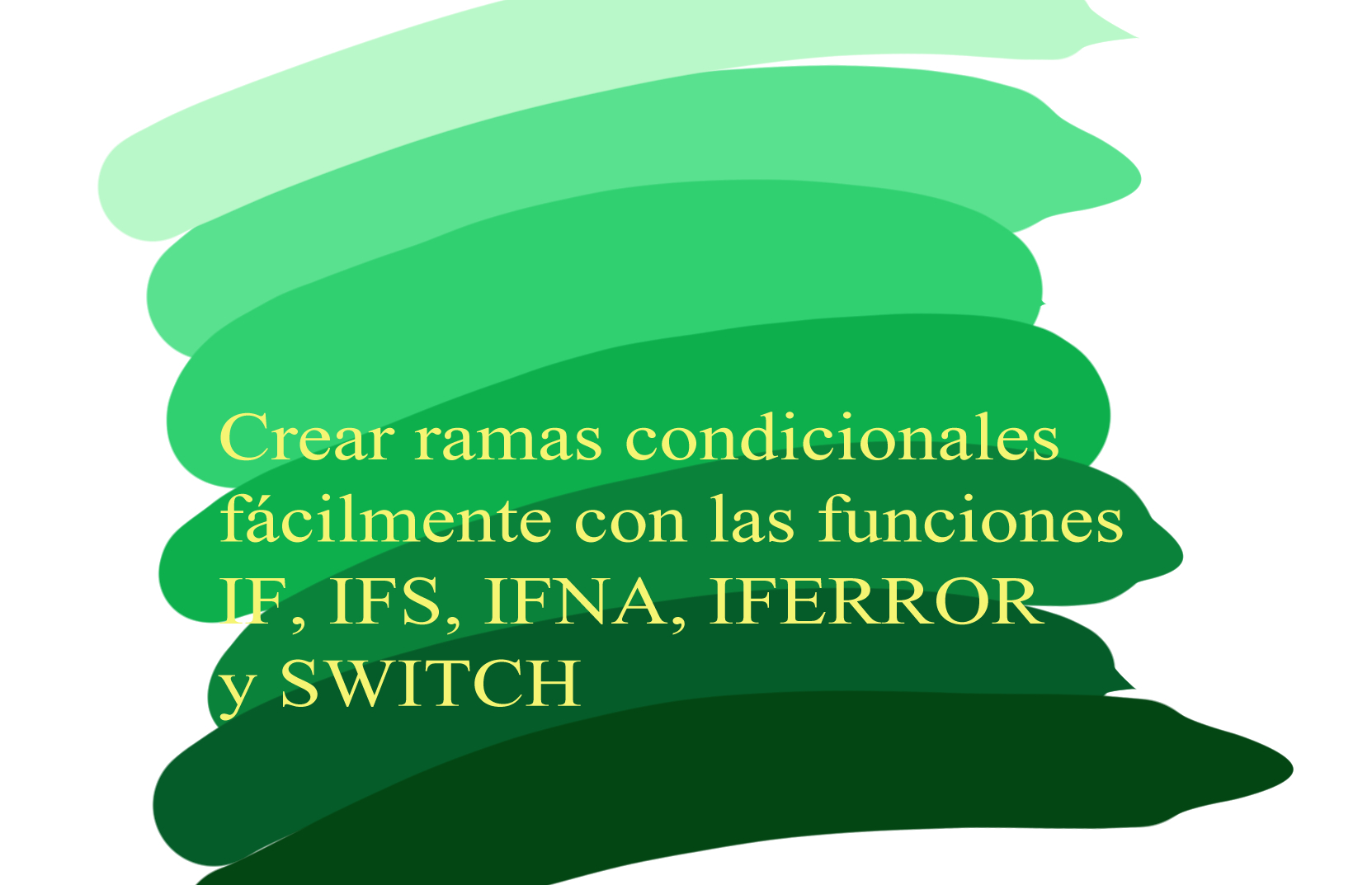Crear ramas condicionales fácilmente con las funciones IF, IFS, IFNA, IFERROR y SWITCH