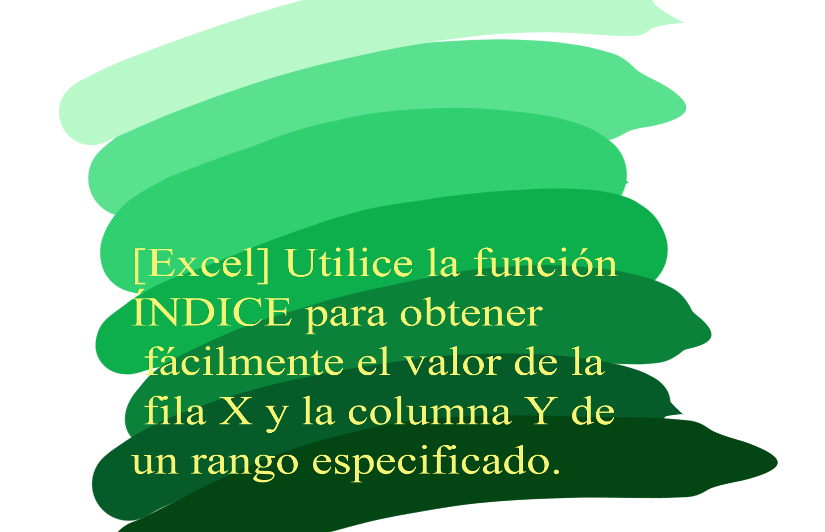 [Excel] Utilice la función ÍNDICE para obtener fácilmente el valor de la fila X y la columna Y de un rango especificado.