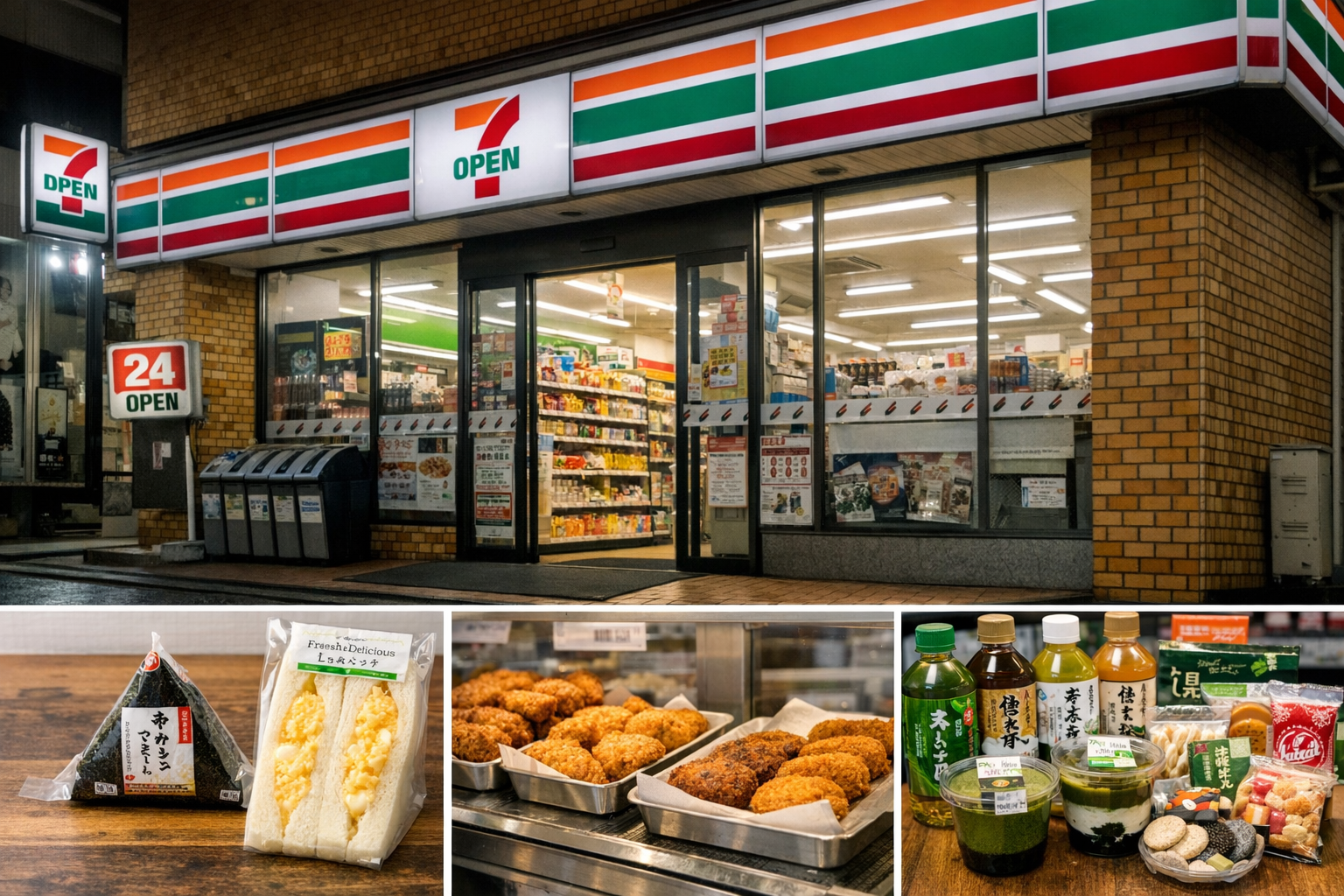 Onigiri y sándwich de huevo, dos clásicos del konbini.